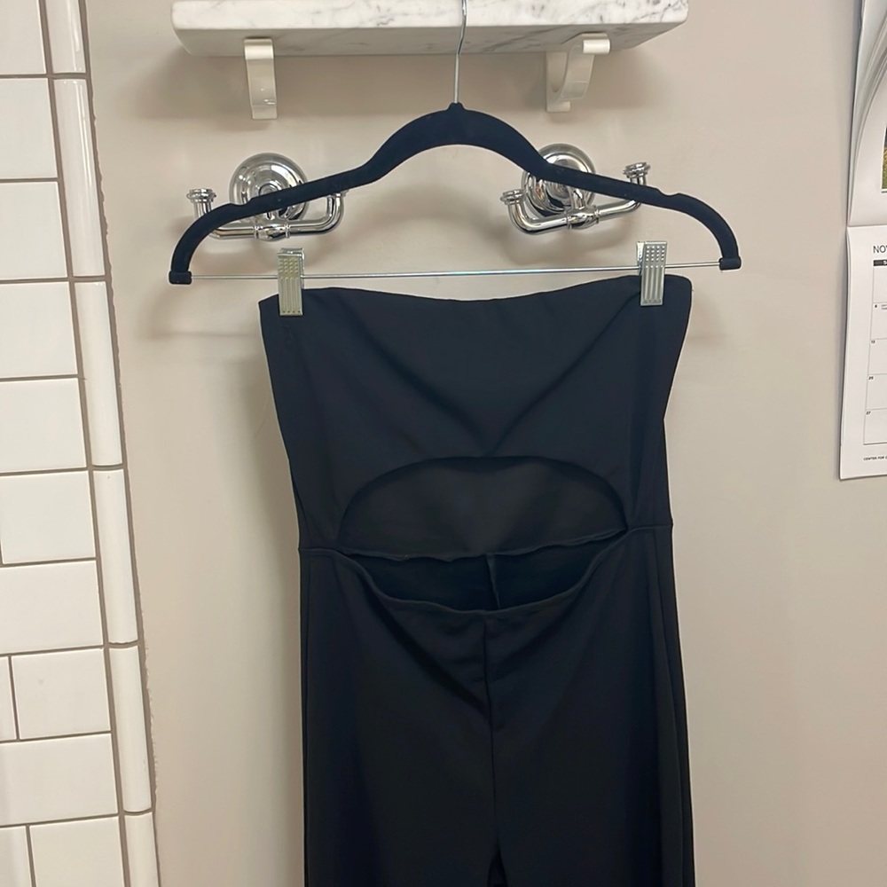 Fashion Nova Strapless Cut Out Jumpsuit - Small